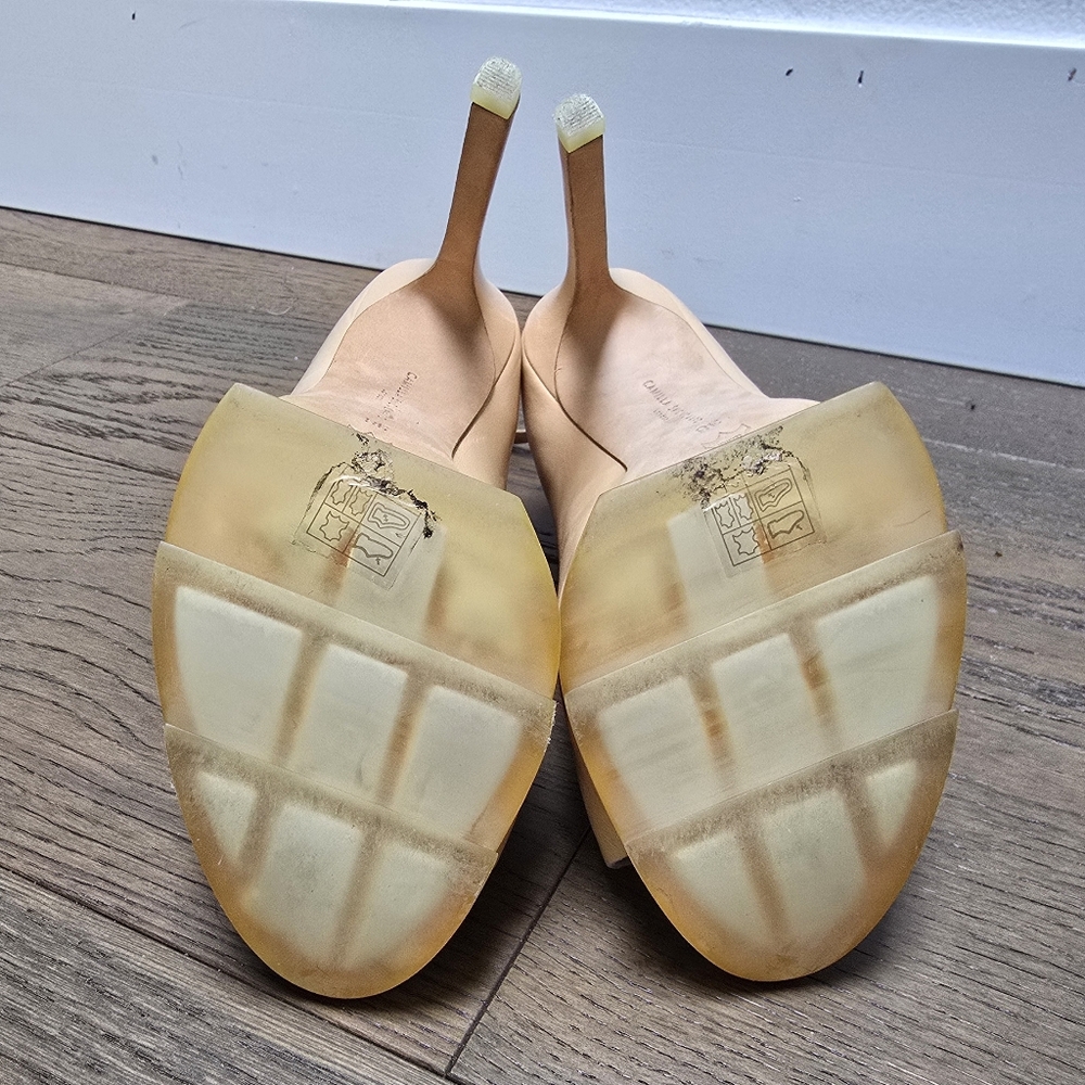 Camilla Skovgaard Open Toe Saw Tooth Platform Peep Toe Bootie in Nude - Picture 12 of 12